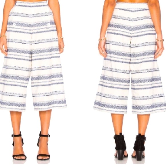 CAPULET for REVOLVE ~ Button-Front Sailor Style Striped Wide Leg Pants ~ Medium - Picture 1 of 8